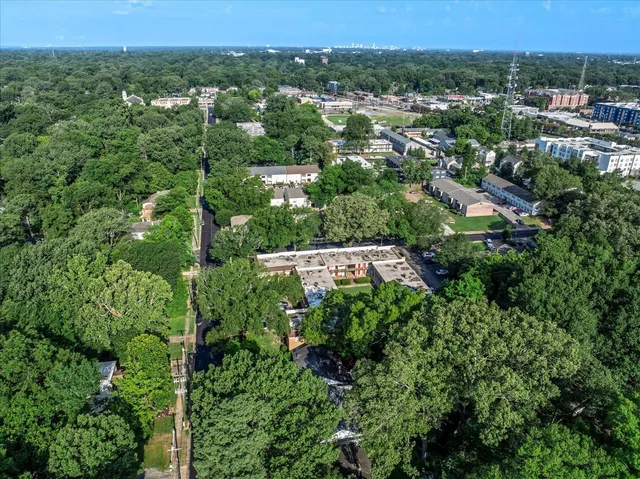 an aerial view of multiple house