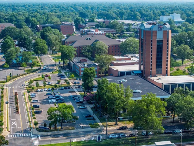 an aerial view of multiple house