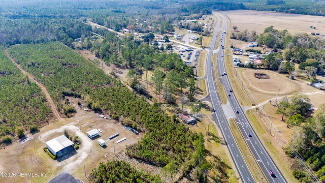 an aerial view of multiple house