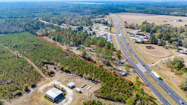 an aerial view of a city