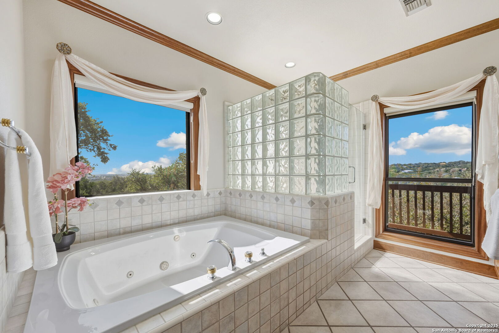 14819 Seven L Trail Helotes, TX 78023 - Photo 13 of 61 a bathroom with a tub and a shower