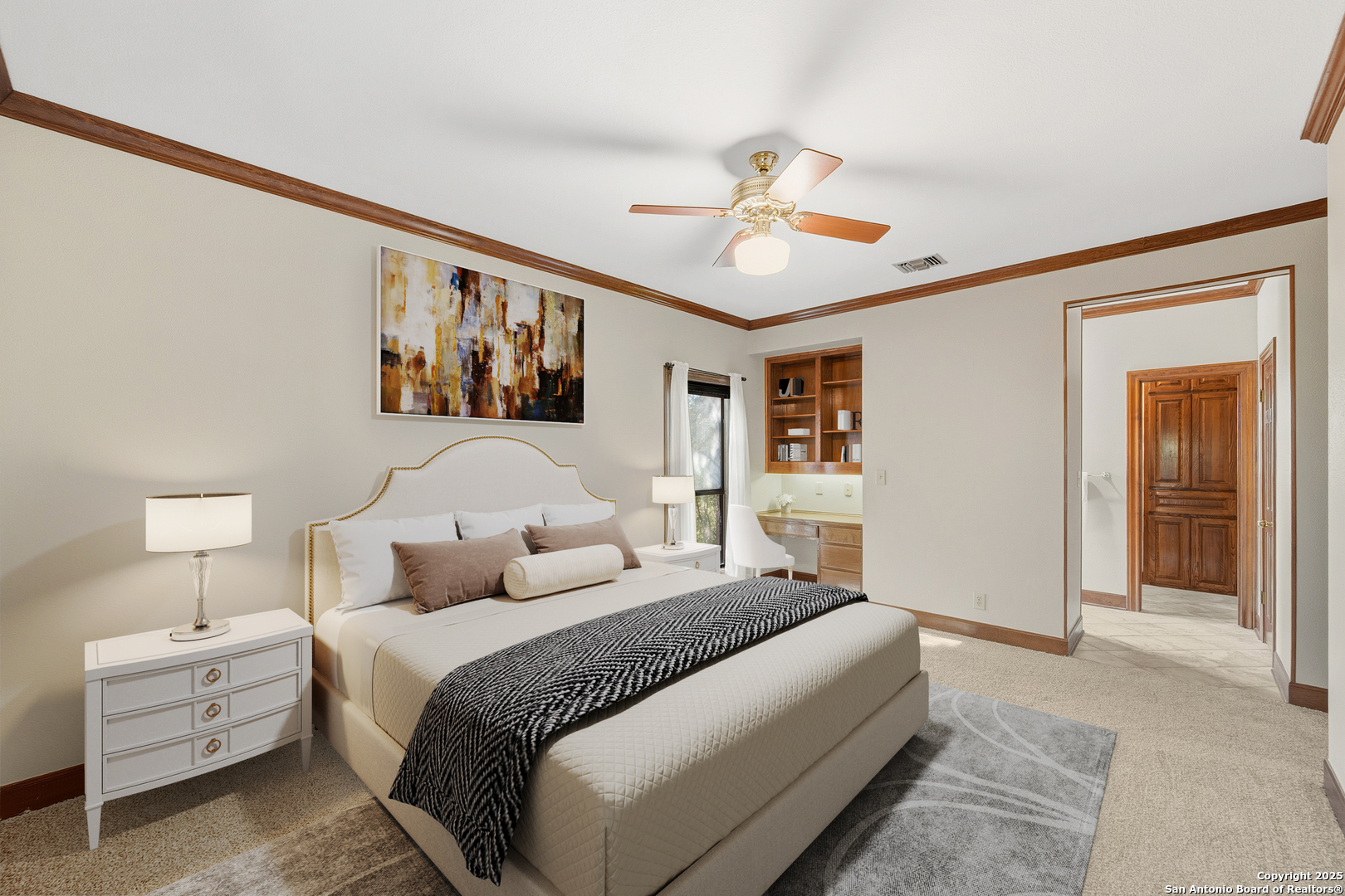 14819 Seven L Trail Helotes, TX 78023 - Photo 31 of 61 a bedroom with bed and window