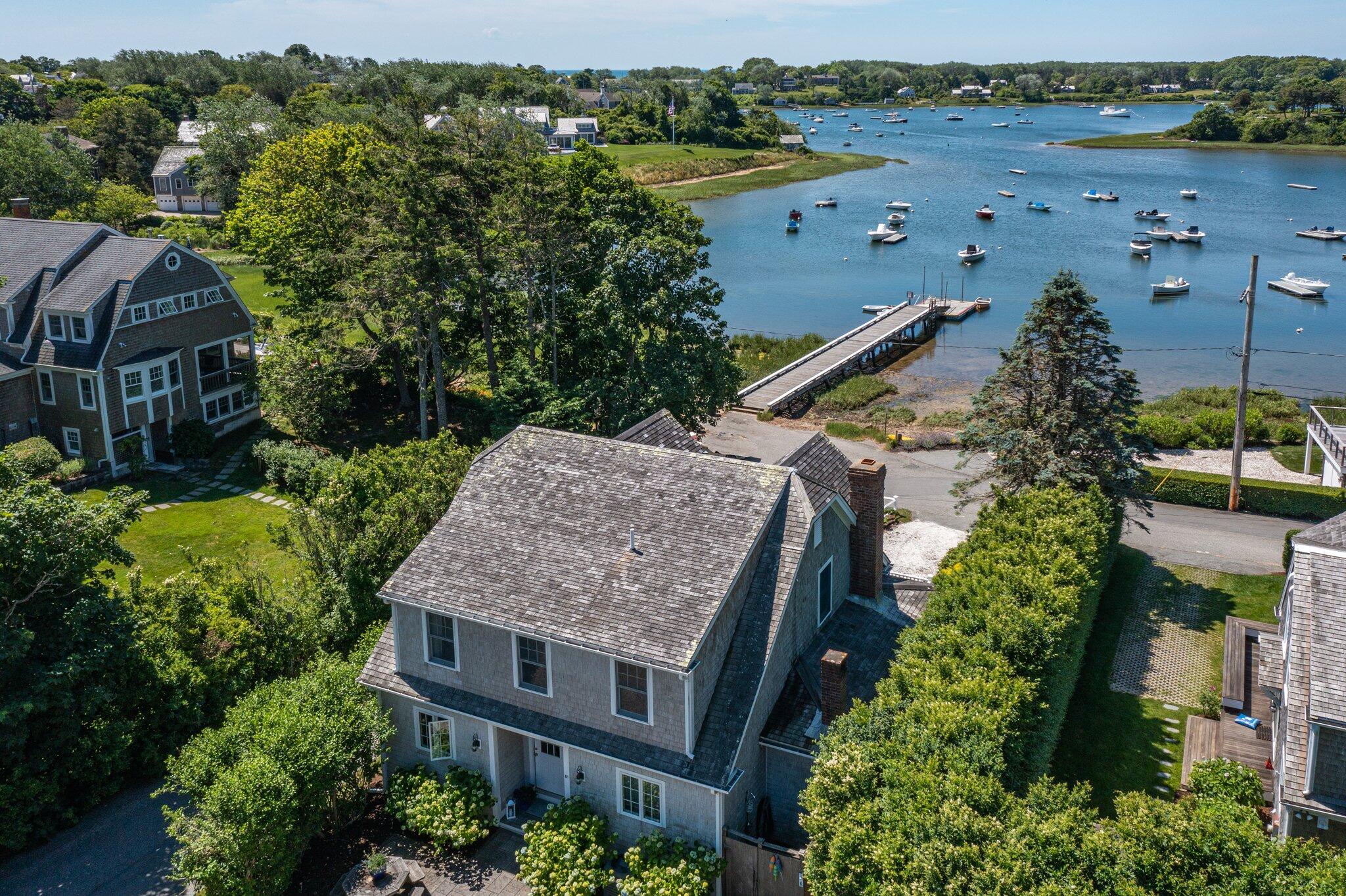 81 Mill Pond Road Chatham, MA 02633 - Photo 3 of 59 an aerial view of house with a yard