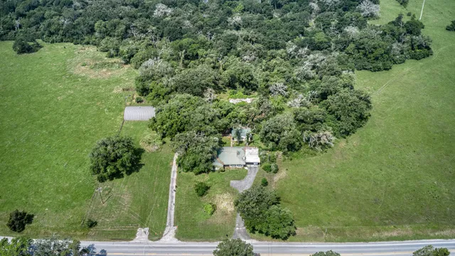 a view of a green yard