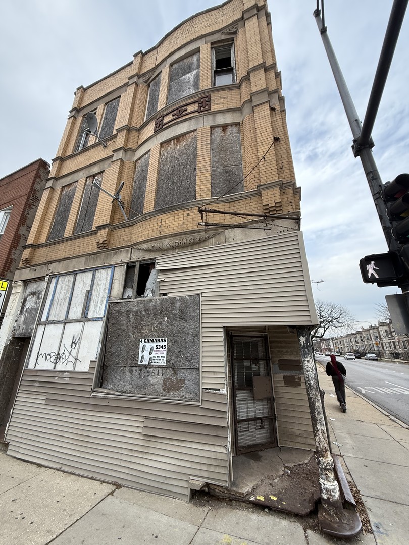 a front view of a building