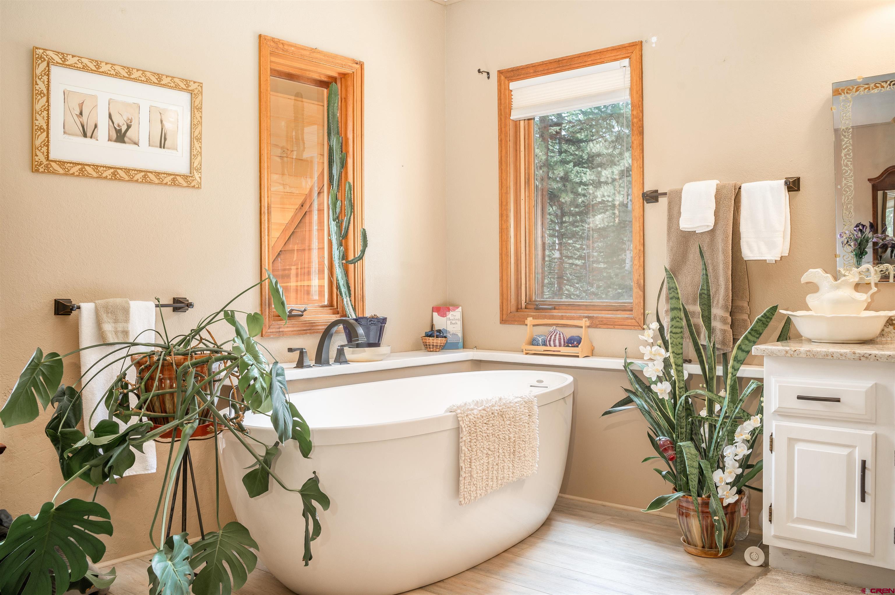 520 Los Ranchitos Drive Durango, CO 81301 - Photo 24 of 36 a white bath tub sitting in a bathroom next to a window