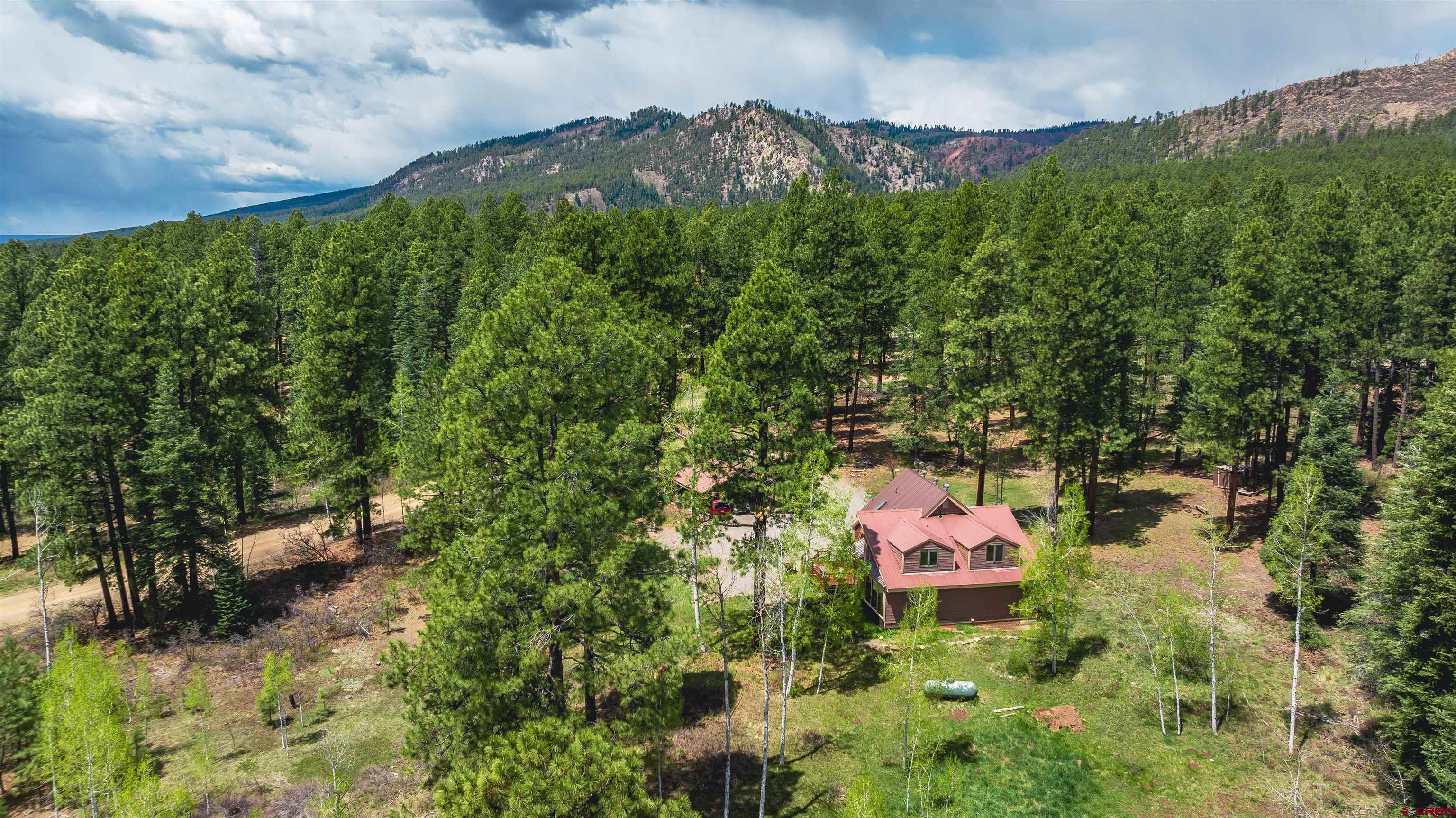 520 Los Ranchitos Drive Durango, CO 81301 - Photo 28 of 36 a backyard of a house with a yard and outdoor seating