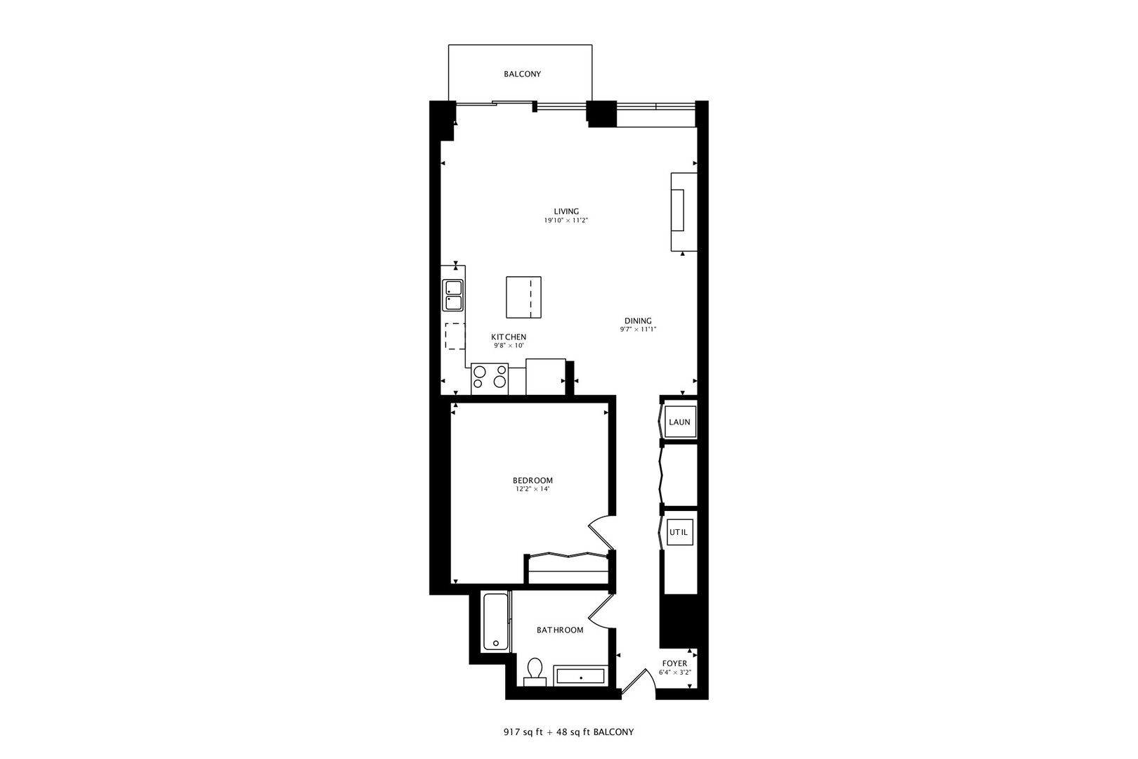 933 West Van Buren Street, Unit 726 Chicago, IL 60607 - Photo 31 of 31 a picture of a floor plan
