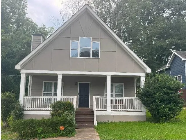 a house with a small garden