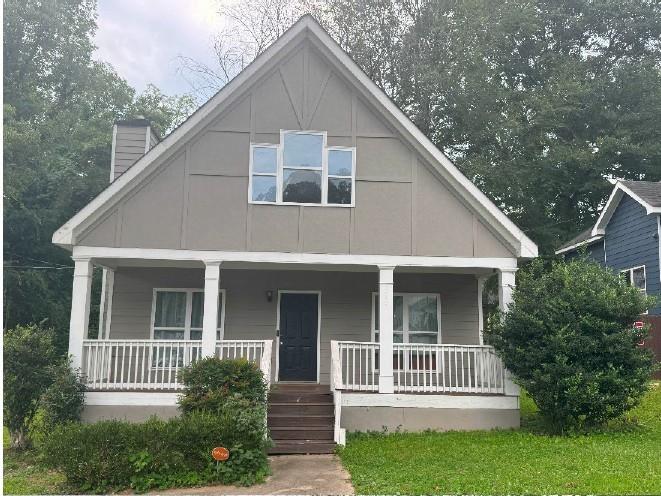 a house with a small garden