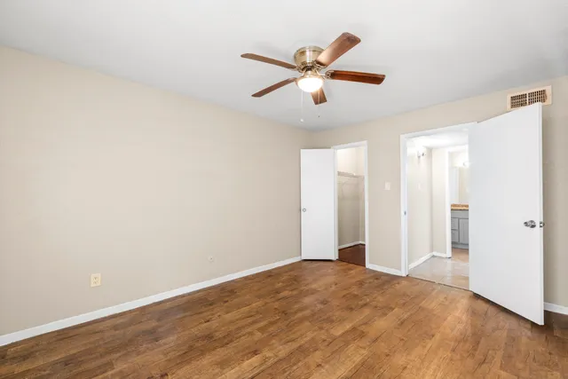 a view of small space with empty racks on the wall