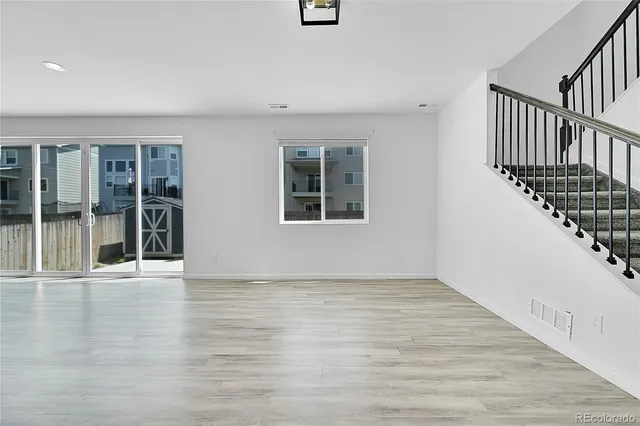 a view of a hallway with entryway