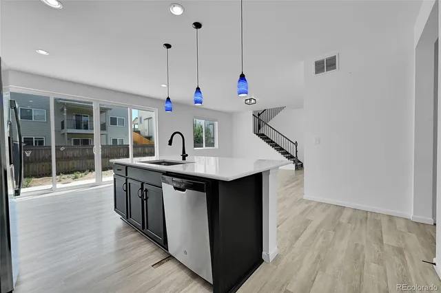 a view of a glass door with a room