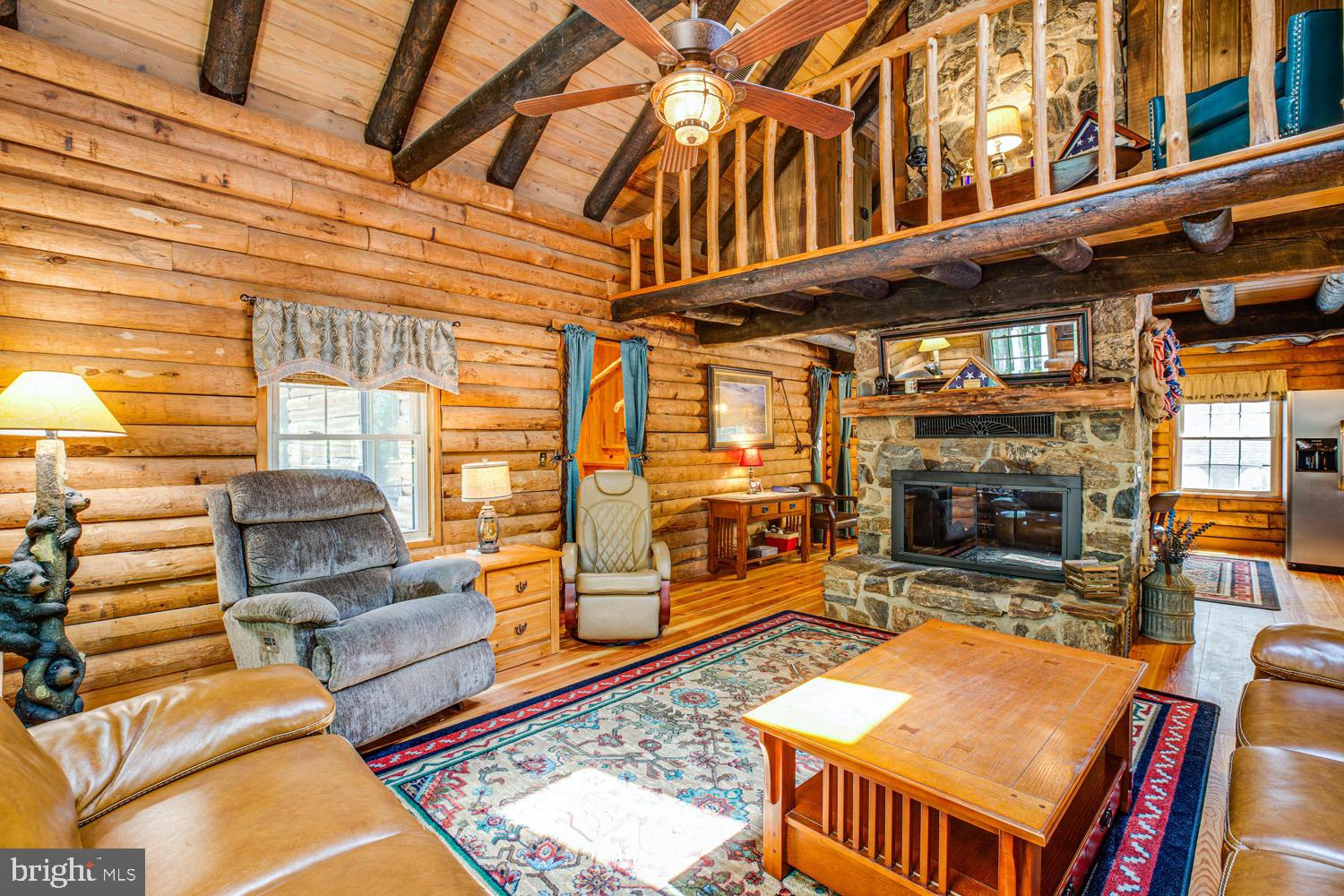 1735 Log Cabin Road Beaverdam, VA 23015 - Photo 16 of 73 High Ceilings with Loft View from Family Room