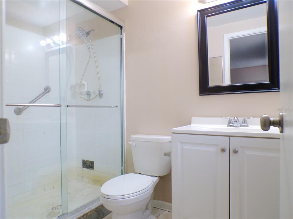 1123 Foggy Ridge Parkway Lutz, FL 33559 - Photo 12 of 18 a bathroom with a toilet sink vanity and mirror