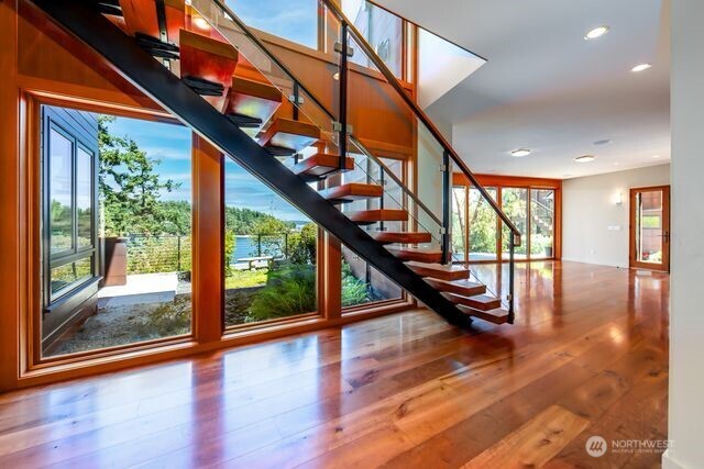 630 Harrison Street Friday Harbor, WA 98250 - Photo 31 of 37 a view of entryway and hall with wooden floor