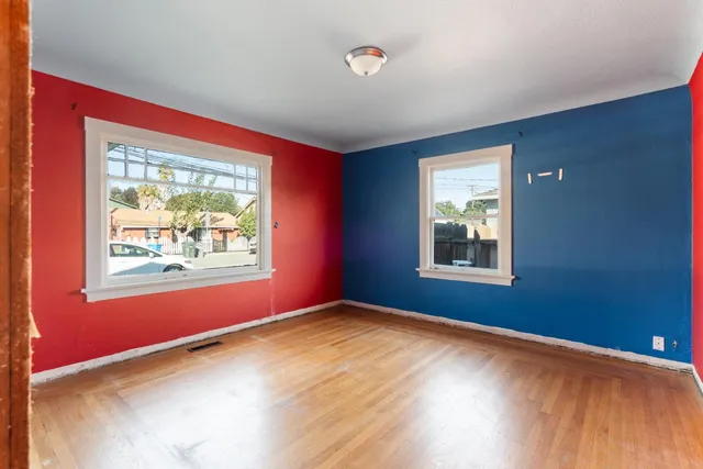 an empty room with window