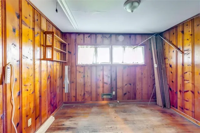 a view of backyard with green space