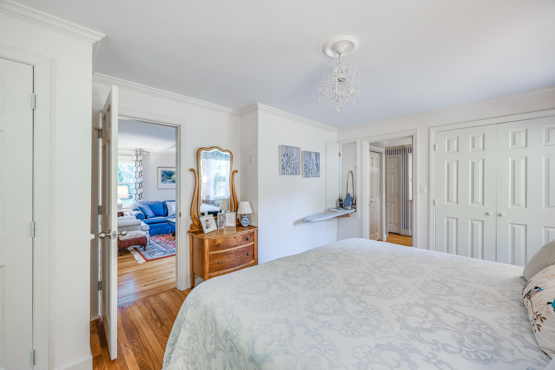 49 Fire Station Road Osterville, MA 02655 - Photo 22 of 32 a bedroom with a bed and a view of en suite bathroom