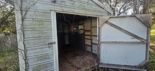 a backyard of a house