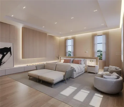 a living room with furniture and a couch