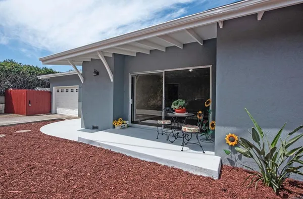 a view of outdoor space and porch