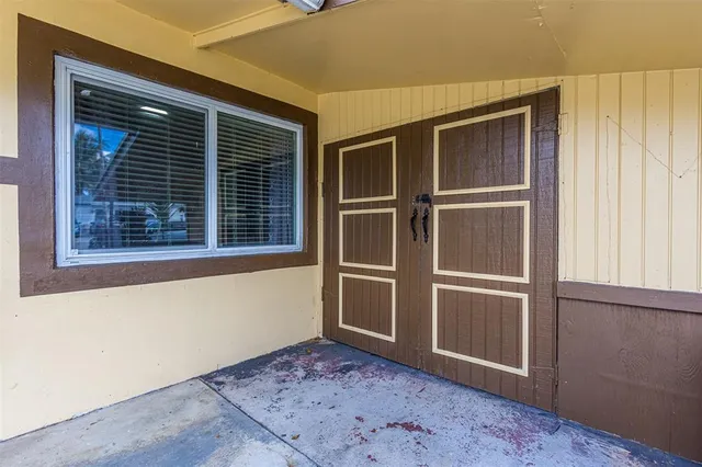 a view of front door