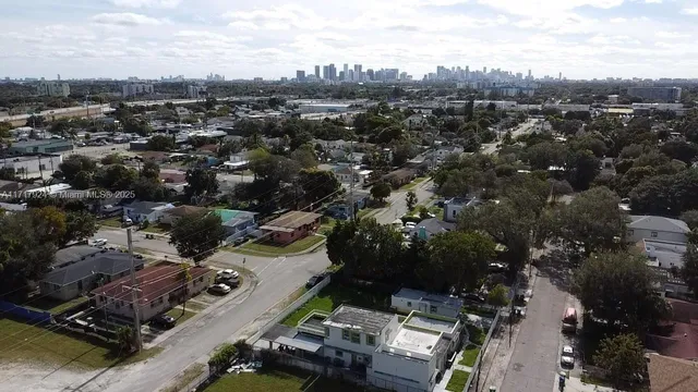 an aerial view of a city