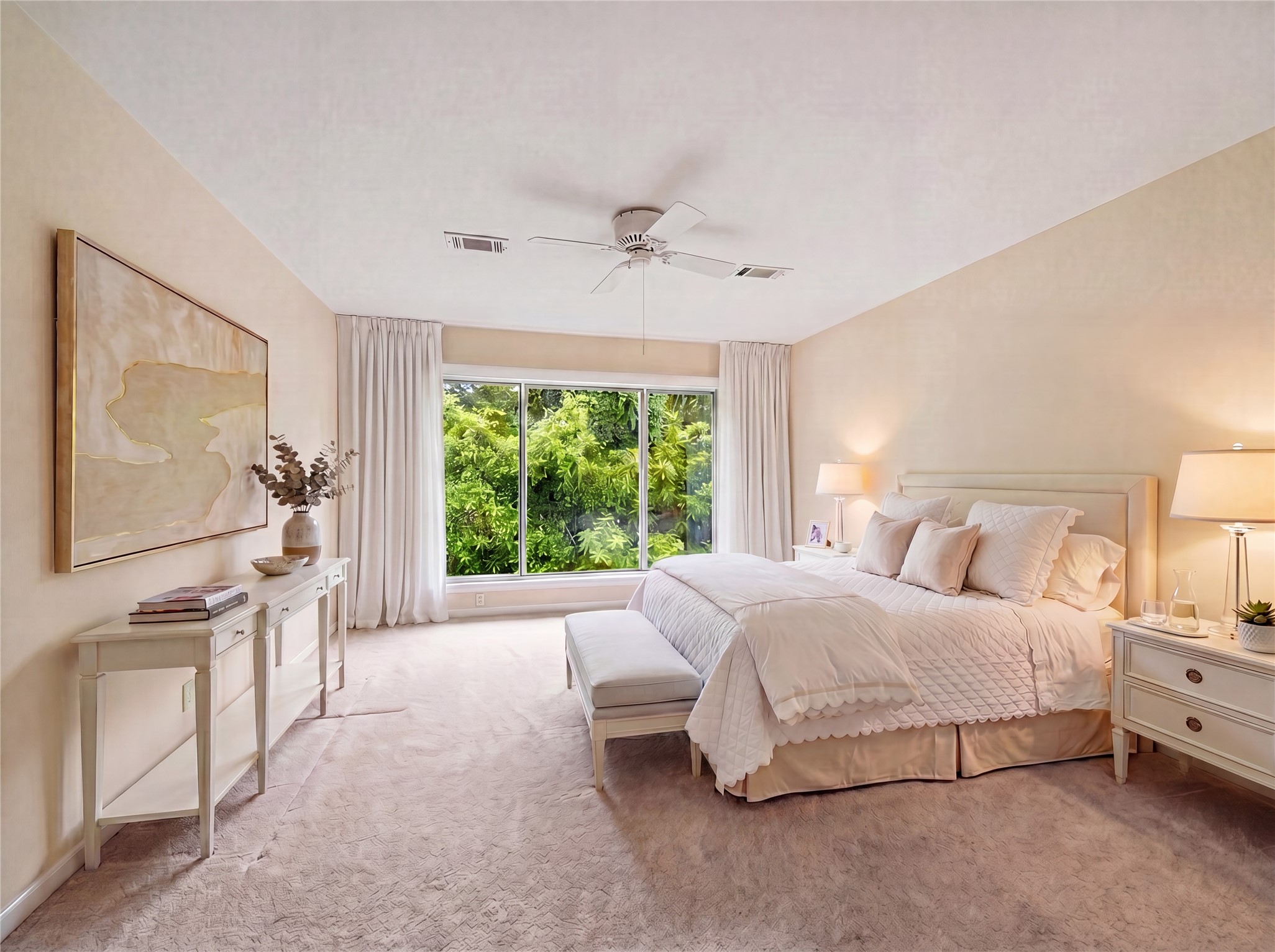 6659 Bayou Glen Road Houston, TX 77057 - Photo 14 of 23 VIRTUALLY STAGED. This is the secondary bedroom that is also very spacious and has incredible views. It could be another primary bedroom.