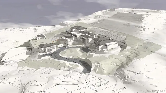 a front view of house with yard and outdoor seating