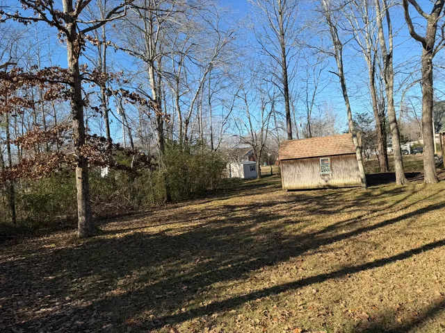 a view of a back yard of the house
