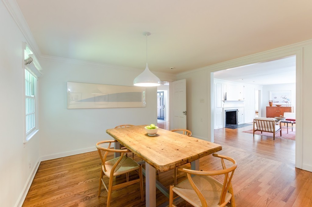 2 Old Colony Road Weston, MA 02493 - Photo 14 of 25 a view of a dining room with furniture and wooden floor