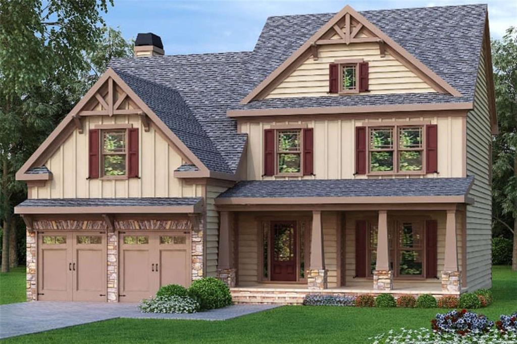 3755 Bailey Road Tucker, GA 30084 - Photo 2 of 4 a view of a white house with potted plants and a yard large tree