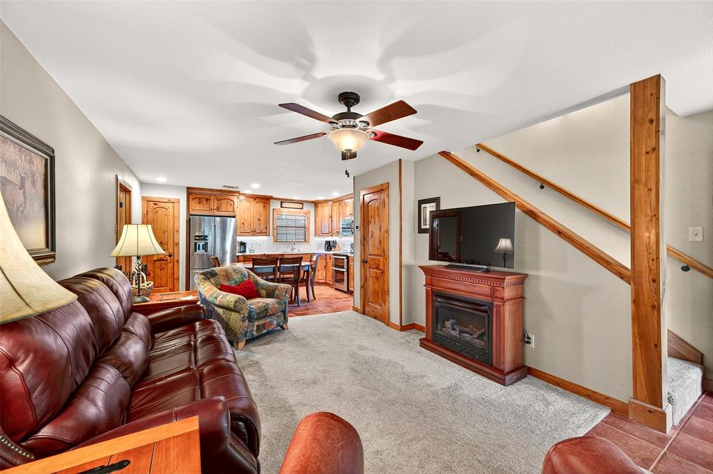 13631 Farm To Market Road 981 Blue Ridge, TX 75424 - Photo 10 of 40 a living room with furniture a flat screen tv and a fireplace