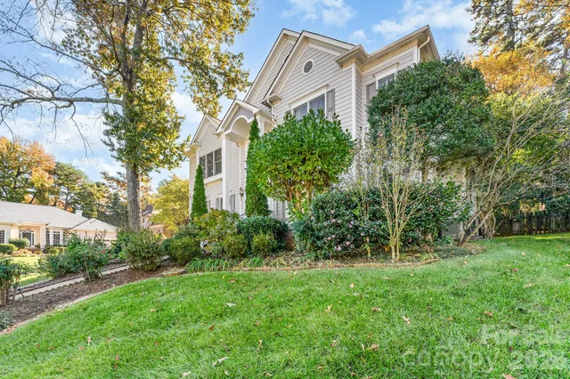 a view of backyard with green space