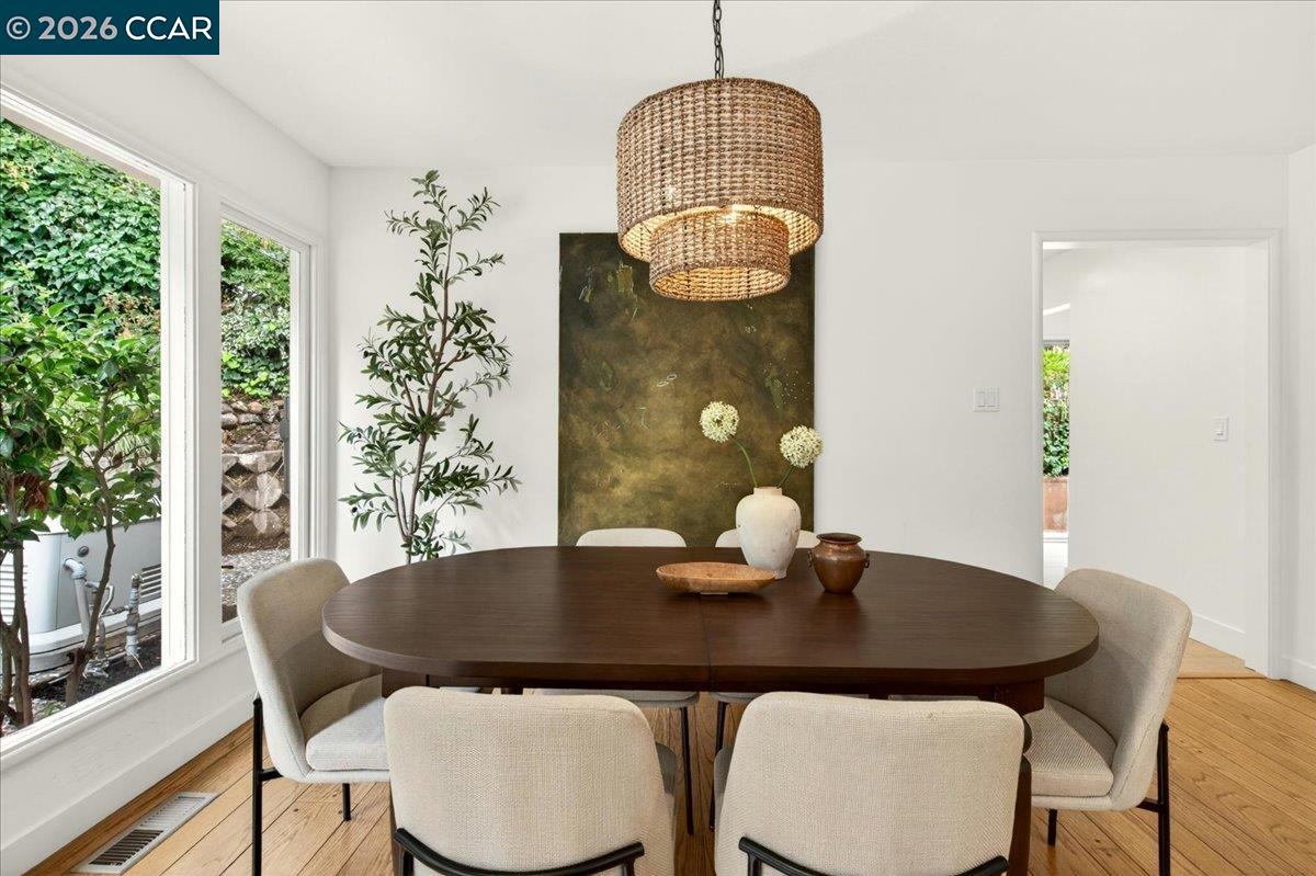 24 Las Vegas Road Orinda, CA 94563 - Photo 10 of 47 a view of a dining room with furniture window and outside view