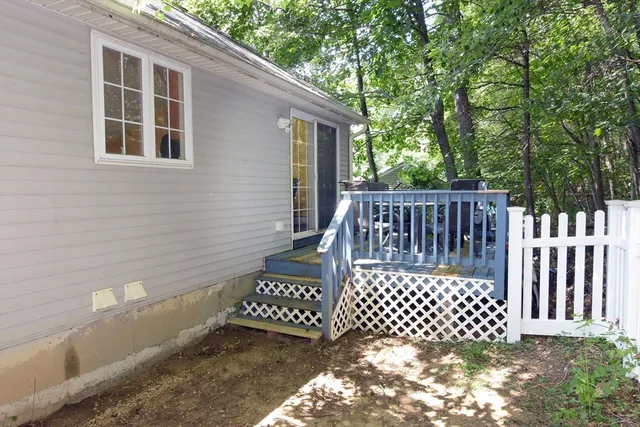 a view of a wooden fence