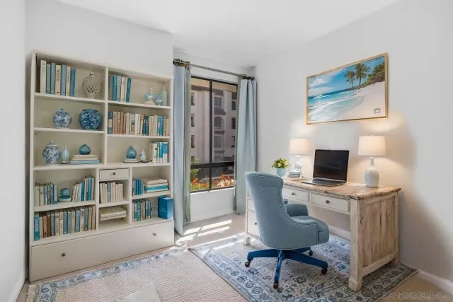 an empty room with window