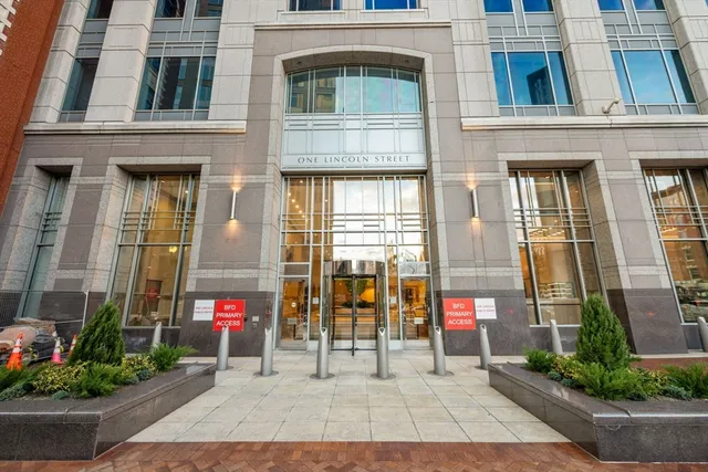 front view of a brick building