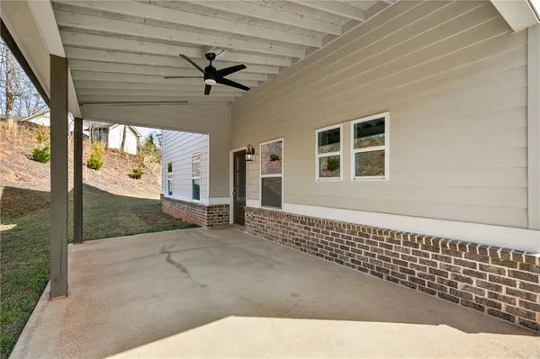 a view of a porch