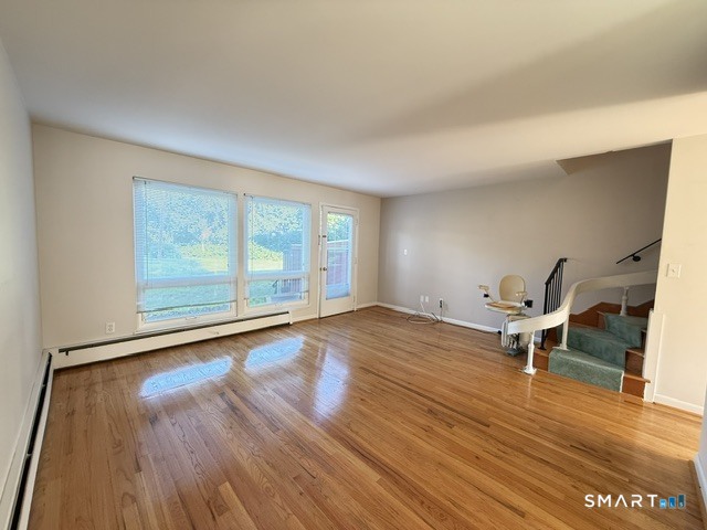 114 Centerbrook Road Hamden, CT 06518 - Photo 6 of 20 Living/Dining room combination with hardwood floors