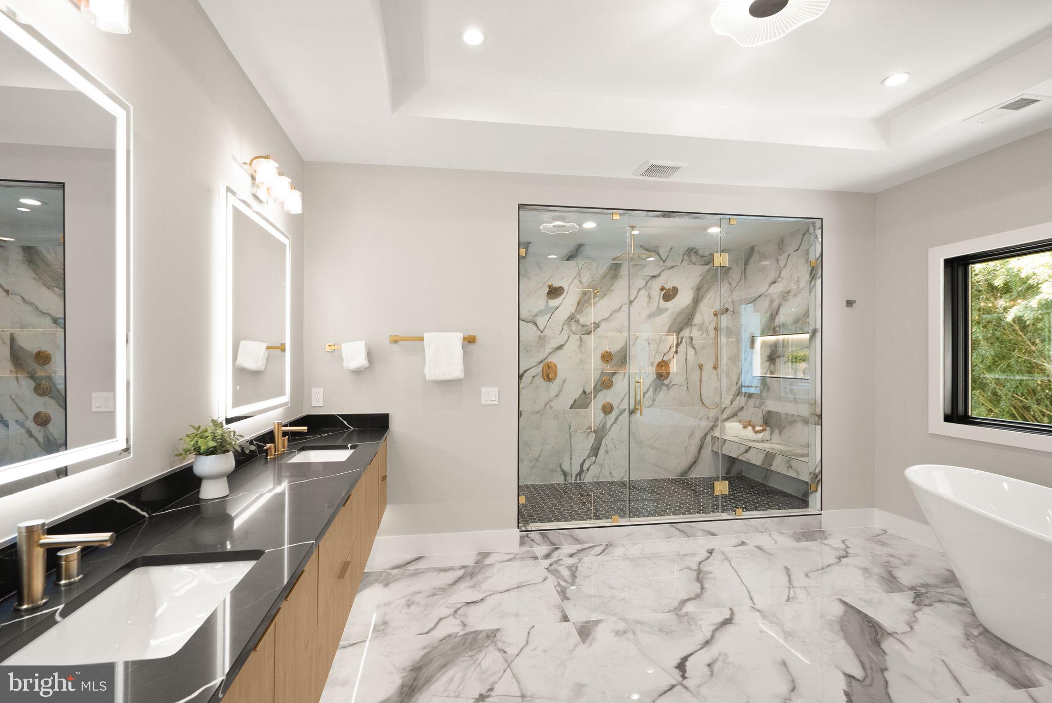 6329 Halsey Road McLean, VA 22101 - Photo 47 of 94 Luxurious spa-like bathroom retreat.