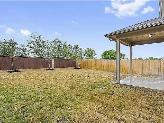 a backyard of a house