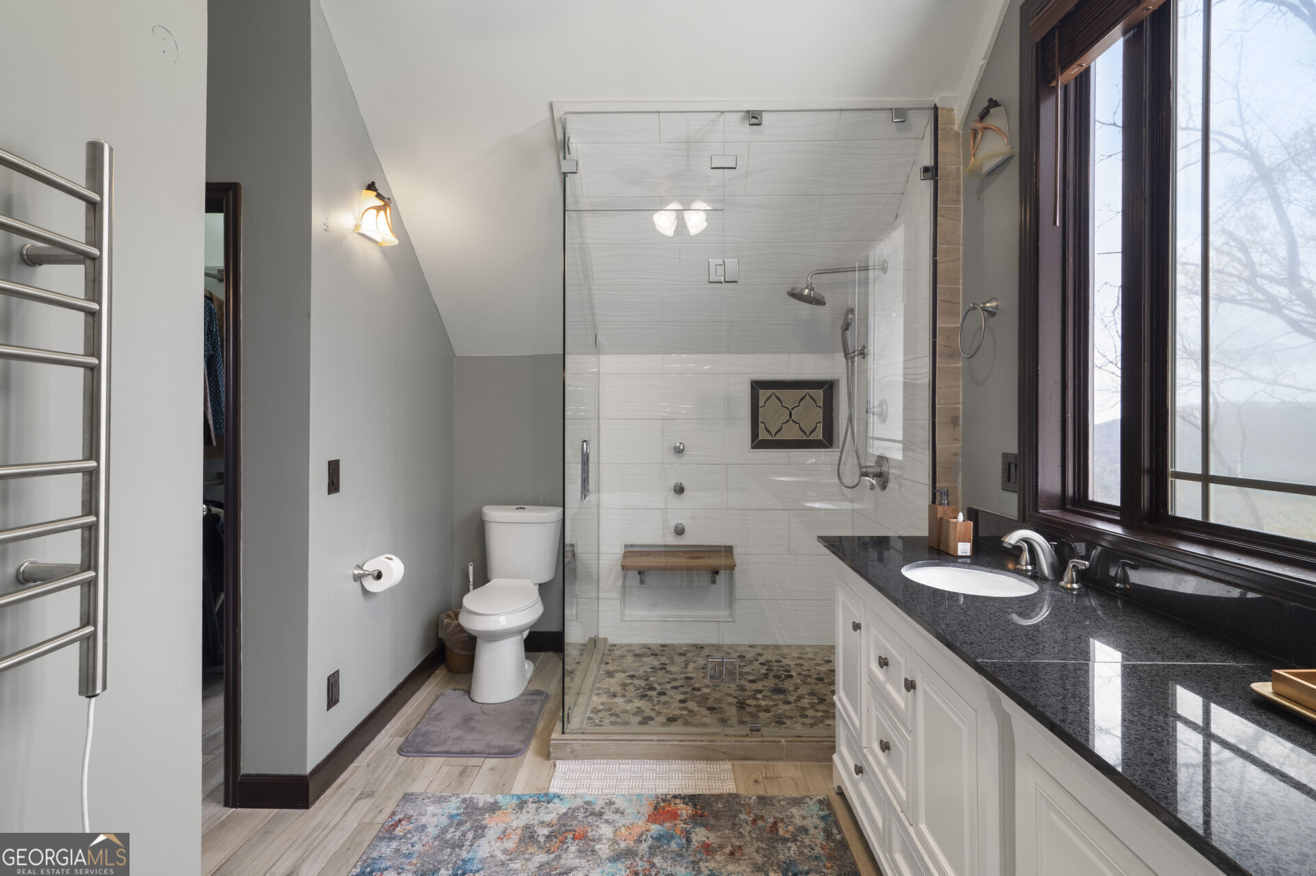 1545 Dawson Petit Rdg Drive Big Canoe, GA 30143 - Photo 18 of 36 a bathroom with a double vanity sink toilet and shower