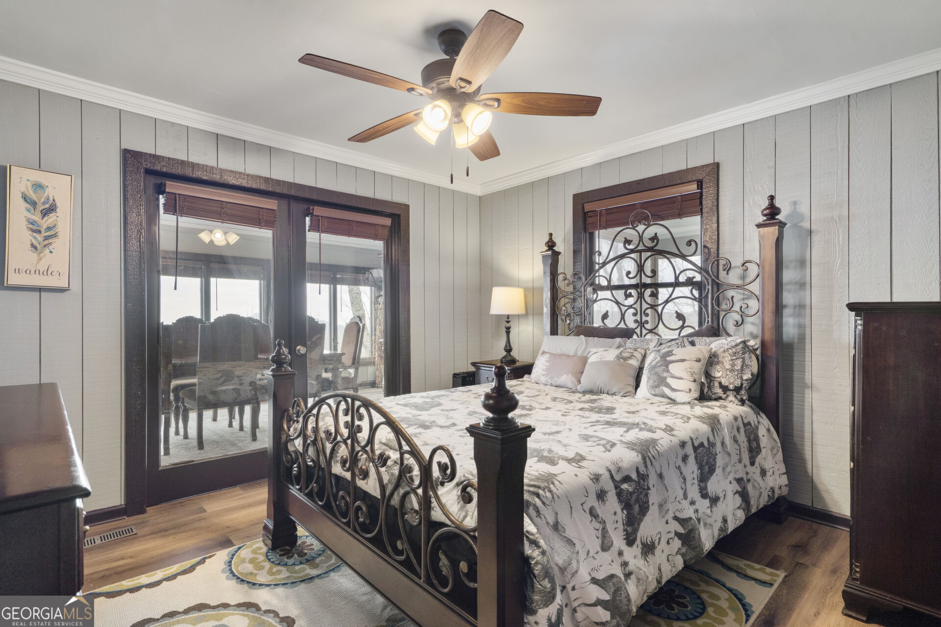 1545 Dawson Petit Rdg Drive Big Canoe, GA 30143 - Photo 22 of 36 a bedroom with a large bed and a large window