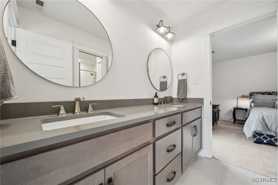6701 Ruby Hill Road Moseley, VA 23120 - Photo 39 of 50 Dual vanities with wide spread faucets and farmhou