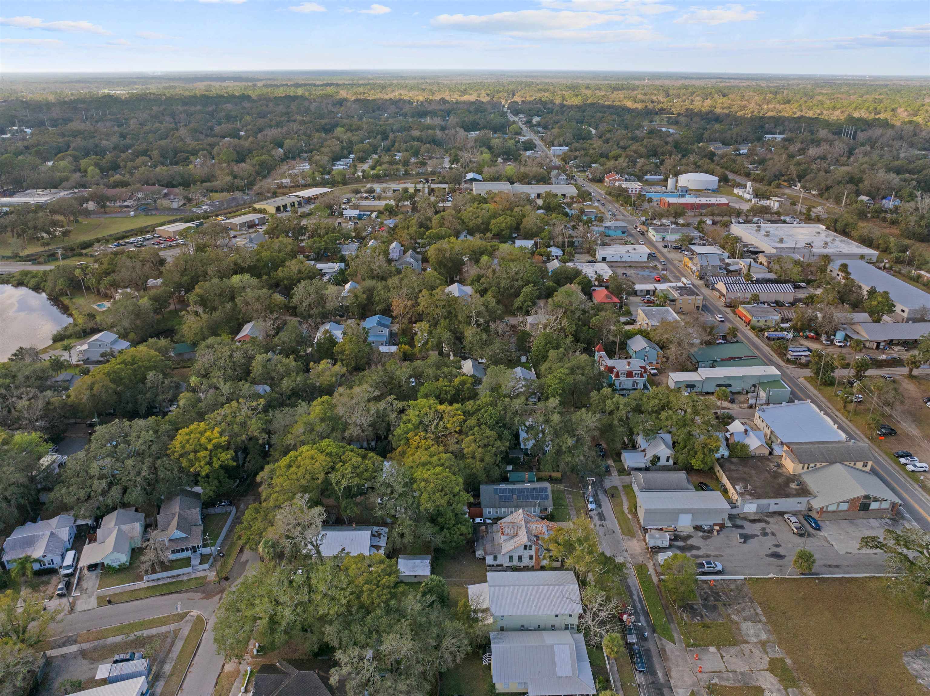 18 Arenta Street St. Augustine, FL 32084 - Photo 43 of 44 an aerial view of a house with a lake view