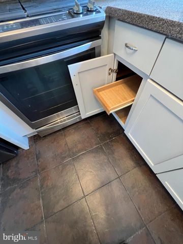 a stove top oven sitting inside of a kitchen