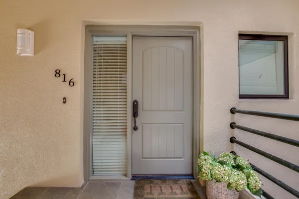 a view of front door of house