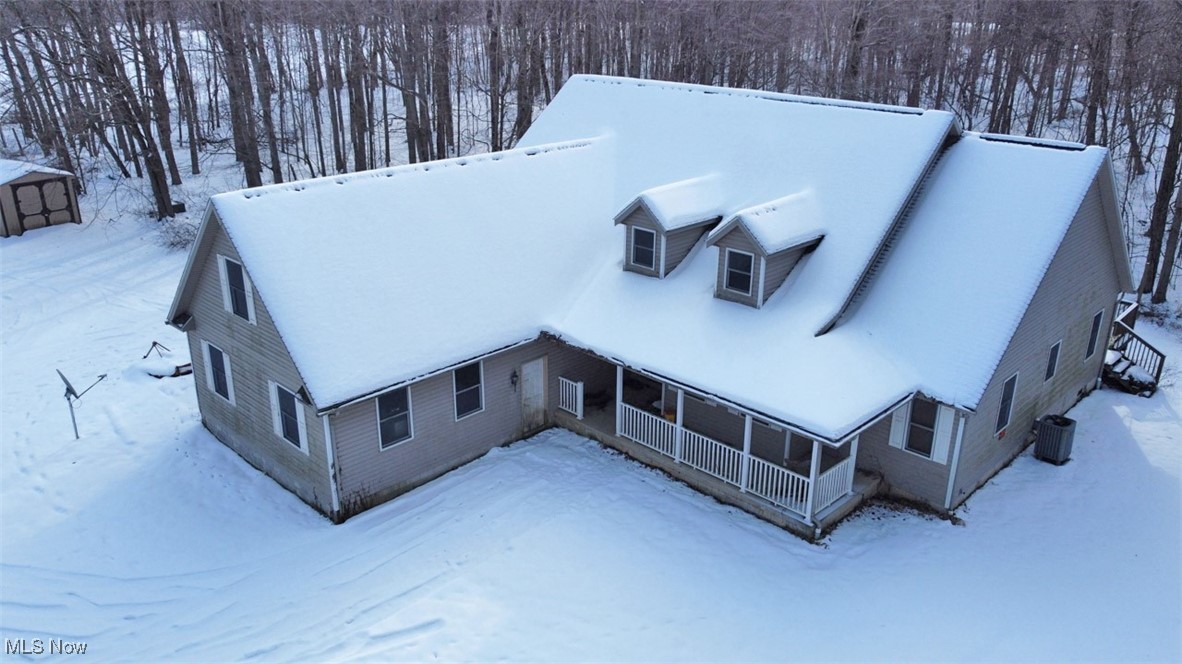 3718 Babcock Road Williamsfield, OH 44093 - Photo 3 of 31 View of snowy aerial view